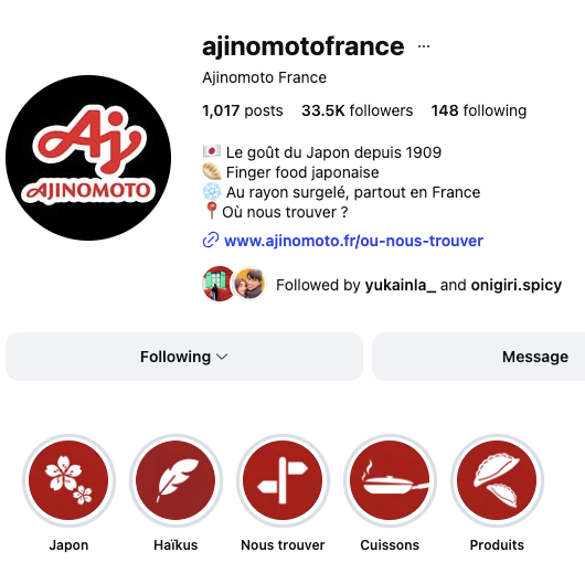 Social Media Management — Ajinomoto Foods Europe — 1